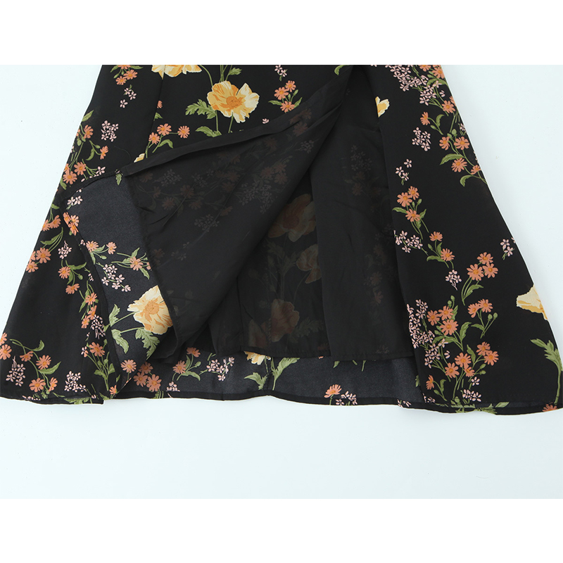 YENKYE French Style Vintage Fl - French Vintage Floral Midi Dress ulasan dan harga