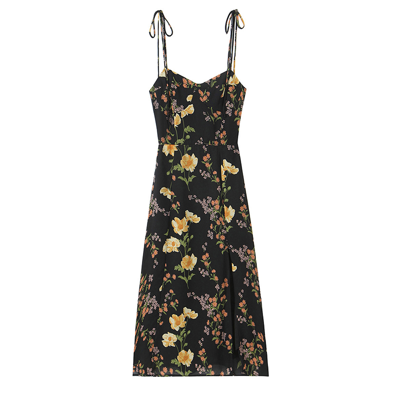 YENKYE French Style Vintage Fl - French Vintage Floral Midi Dress ulasan dan harga