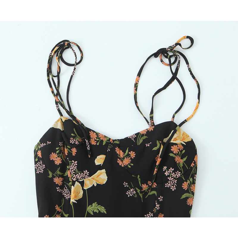 YENKYE French Style Vintage Fl - French Vintage Floral Midi Dress ulasan dan harga
