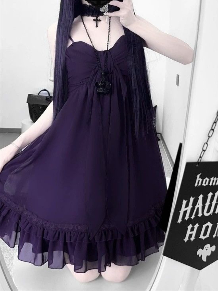 Vintage Elegant Halter Midi Dr - French Vintage Floral Midi Dress ulasan dan harga