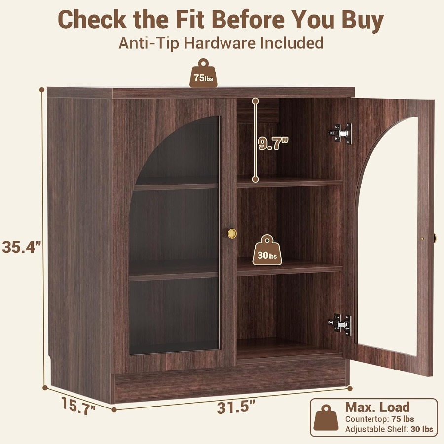 31.5 Sideboard Buffet Cabinet  - Tops ulasan dan harga