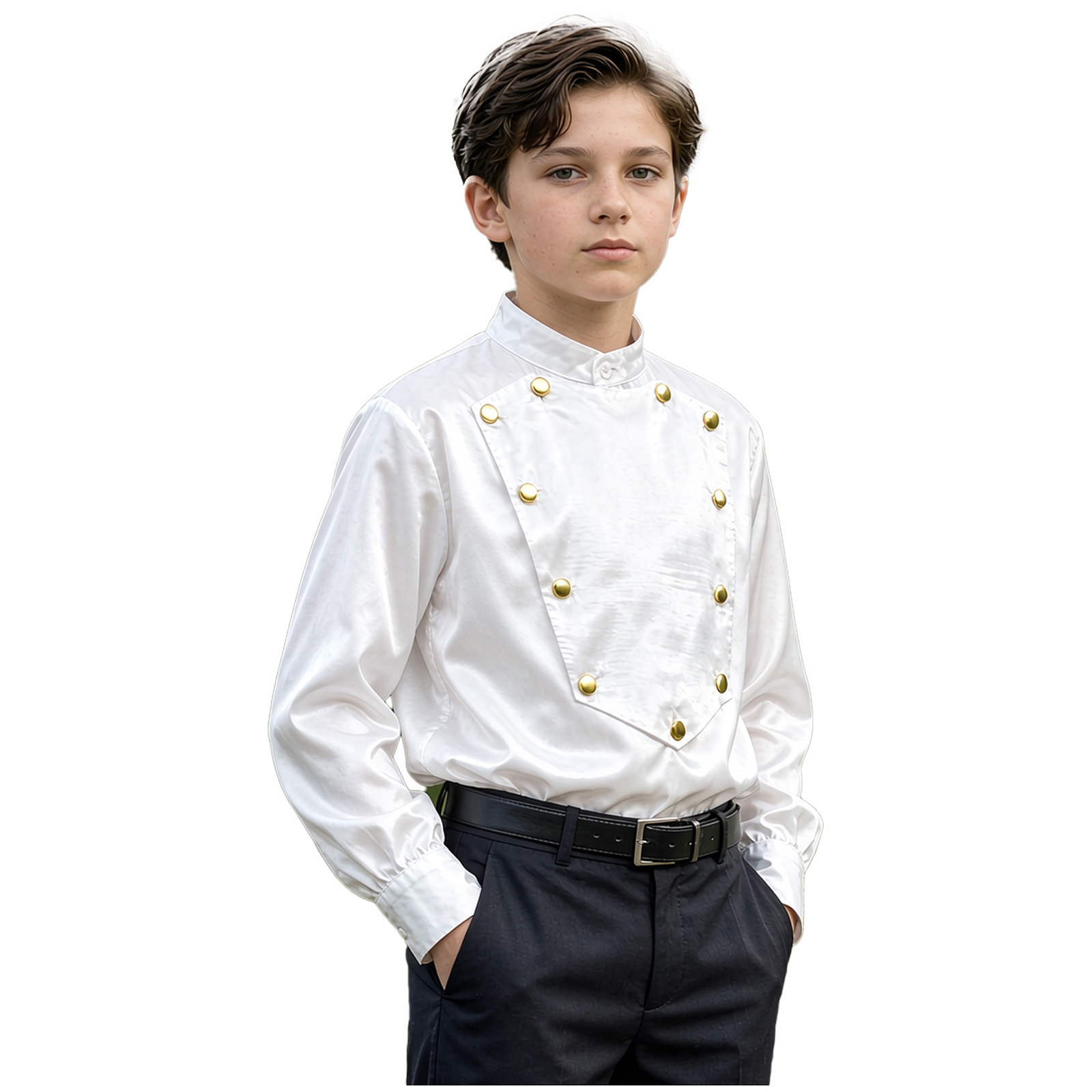 #6-16 Renaissance Shirt Mediev - Tops ulasan dan harga