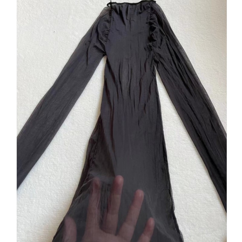 Transparent Smooth Sexy Bodyst - Sexy Mesh Sheer Bodycon Dress ulasan dan harga