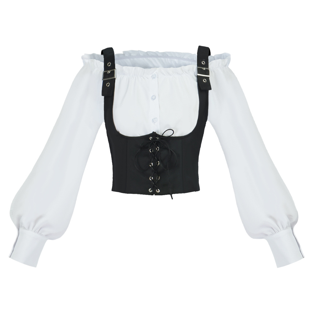 Retro Western Style Women Blou - Blouses ulasan dan harga